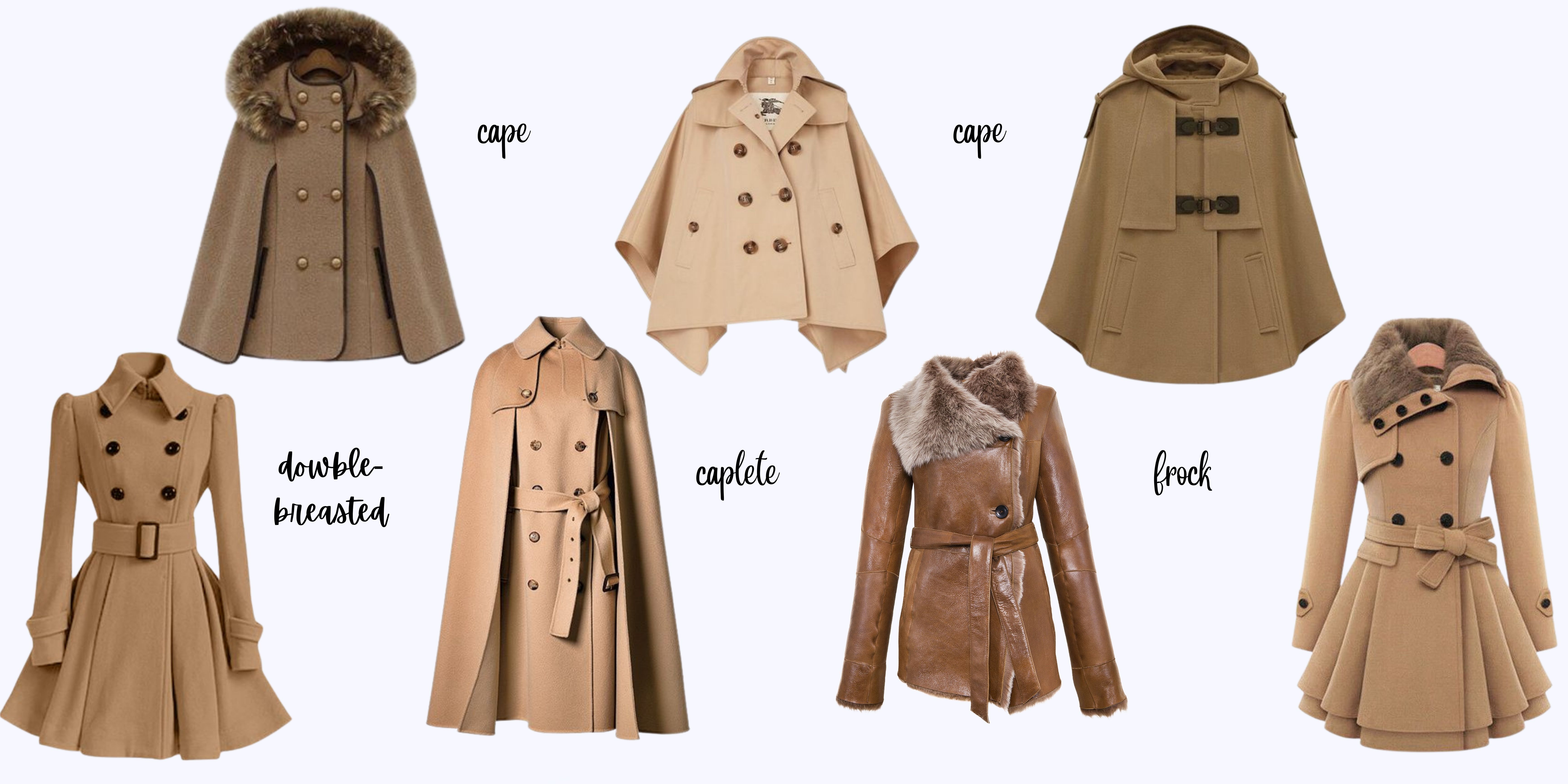 different types of coats